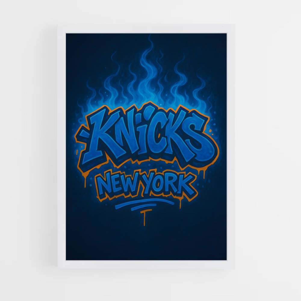 Poster Graffiti Knicks – affiche Basketball (vue 3)